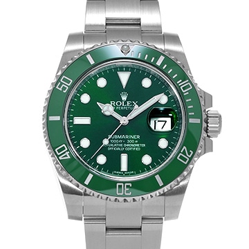 ロレックス サブマリーナ デイト 116610LV グリーン メンズ 時計 【中古】【wristwatch】