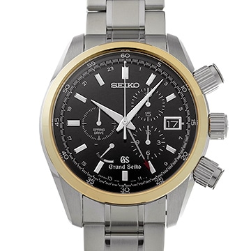 グランドセイコー スポーツコレクション スプリングドライブ クロノグラフ GMT SBGC010 ブラック メンズ 時計 【中古】【wristwatch】