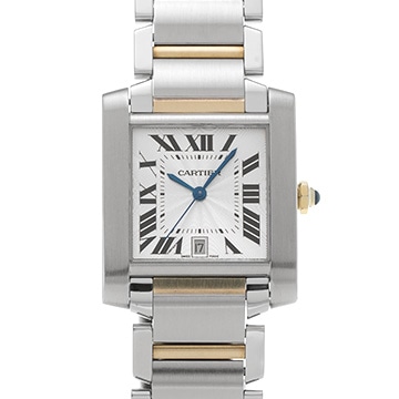 カルティエ タンク フランセーズ LM W51005Q4 シルバー メンズ 時計 【中古】【wristwatch】