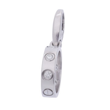 カルティエ ラブチャーム 6PD シルバー K18ホワイトゴールド WG レディース ジュエリー 【中古】【jewelry】