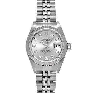 ロレックス デイトジャスト 79174G グレー/ダイヤモンド レディース 時計 【中古】【wristwatch】