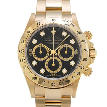 ロレックス コスモグラフ デイトナ 16528G ブラック/ダイヤモンド メンズ 時計 【中古】【wristwatch】