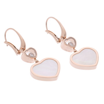 ショパール ハッピーハート ピアス ゴールド 837482-5310 K18ピンクゴールド PG レディース ジュエリー 【中古】【jewelry】