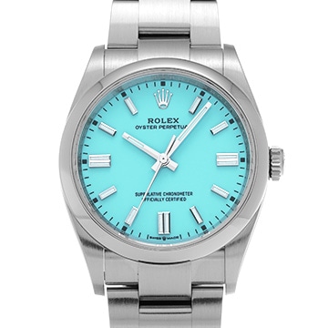 ロレックス オイスターパーペチュアル 36 126000 ターコイズブルー メンズ 時計 【中古】【wristwatch】