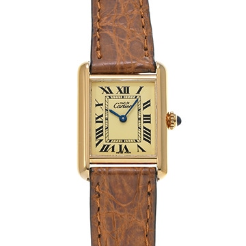 カルティエ マストタンク MM W1017354 イエロー レディース 時計 【中古】【wristwatch】