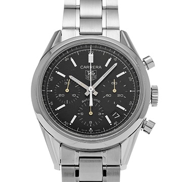 タグ ホイヤー カレラ クロノグラフ CV2111.BA0787 ブラック メンズ 時計 【中古】【wristwatch】