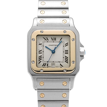 カルティエ サントス ガルベ LM W20011C4 アイボリー レディース 時計 【中古】【wristwatch】