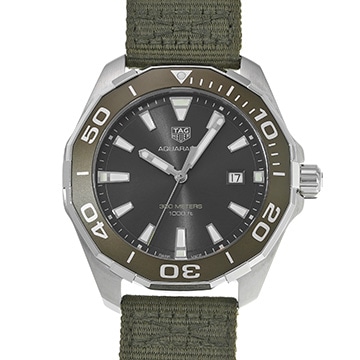 タグ ホイヤー アクアレーサー クォーツ WAY101L.FC8222 グレー メンズ 時計 【中古】【wristwatch】