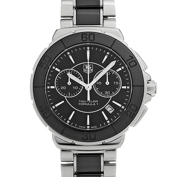 タグ ホイヤー フォーミュラ1 クォーツ クロノグラフ CAH1210.BA0862 ブラック メンズ 時計 【中古】【wristwatch】
