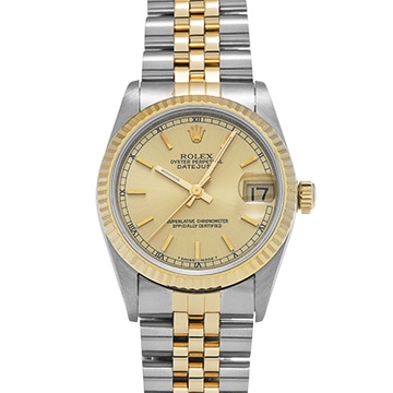 ロレックス デイトジャスト 68273 シャンパン ユニセックス 時計 【中古】【wristwatch】