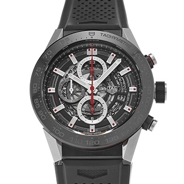 タグ ホイヤー カレラ キャリバーホイヤー01 クロノグラフ CAR201V.FT6046 ブラック メンズ 時計 【中古】【wristwatch】