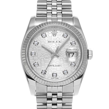 ロレックス デイトジャスト 116234G シルバーコンピュータ/ダイヤモンド メンズ 時計 【中古】【wristwatch】