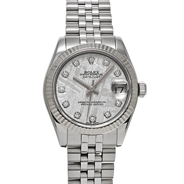 ロレックス デイトジャスト 178274G メテオライト/ダイヤモンド ユニセックス 時計 【中古】【wristwatch】