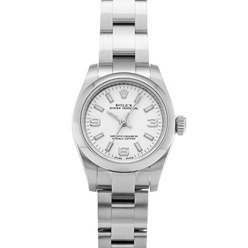 ロレックス オイスターパーペチュアル 26 176200 ホワイト レディース 時計 【中古】【wristwatch】