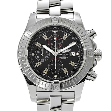 ブライトリング エアロマリン スーパーアベンジャー A13370 ブラック メンズ 時計 【中古】【wristwatch】