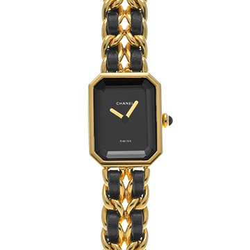 シャネル プルミエール M H0001 ブラック レディース 時計 【中古】【wristwatch】
