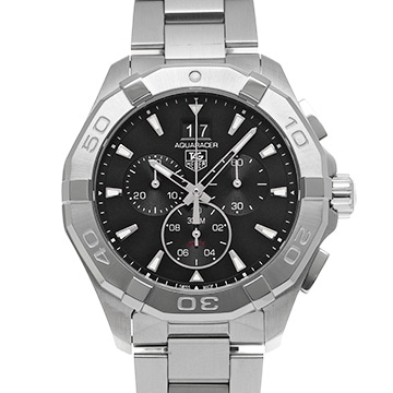 タグ ホイヤー アクアレーサー クォーツ クロノグラフ CAY1110.BA0927 ブラック メンズ 時計 【中古】【wristwatch】