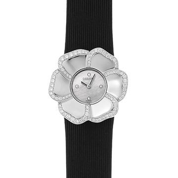 シャネル カメリア H1187 ホワイトシェル/ダイヤモンド レディース 時計 【中古】【wristwatch】