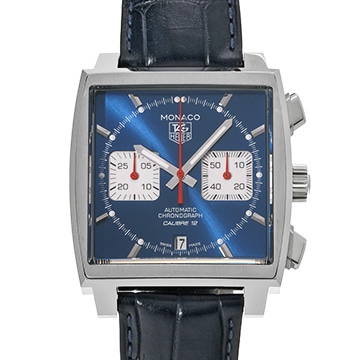 タグ ホイヤー モナコ クロノグラフ キャリバー12 CAW2111.FC6183 ブルー/シルバー メンズ 時計 【中古】【wristwatch】