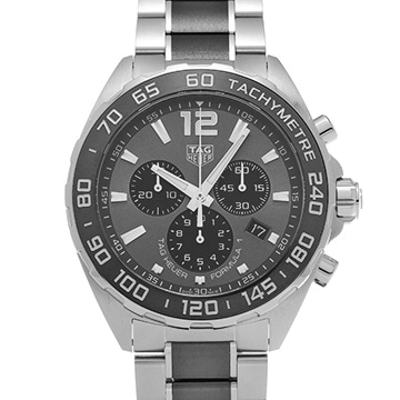 タグ ホイヤー フォーミュラ1 クォーツ クロノグラフ CAZ1011.BA0843 グレー/ブラック メンズ 時計 【中古】【wristwatch】