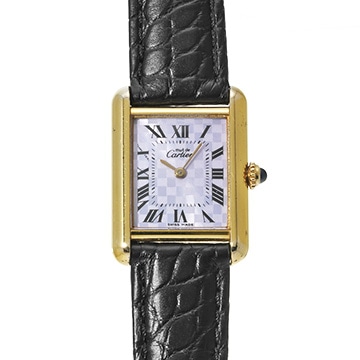 カルティエ マストタンク SM W1017554 パープル レディース 時計 【中古】【wristwatch】