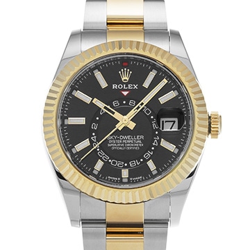 ロレックス スカイドゥエラー 336933 ブライトブラック メンズ 時計 【中古】【wristwatch】