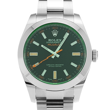 ロレックス ミルガウス 116400GV ブラック メンズ 時計 【中古】【wristwatch】