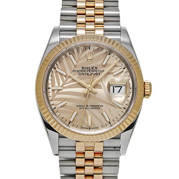 ロレックス デイトジャスト 36 126233 ゴールデン パームモチーフ メンズ 時計 【中古】【wristwatch】