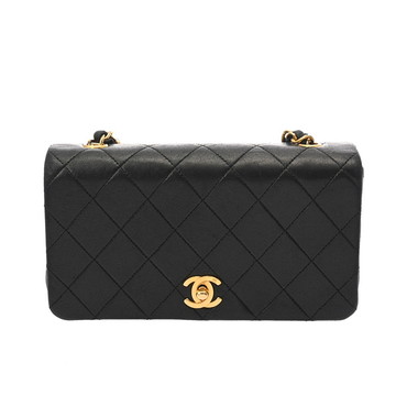シャネル マトラッセ チェーンショルダー ブラック ラムスキン レディース バッグ 【中古】【bag】