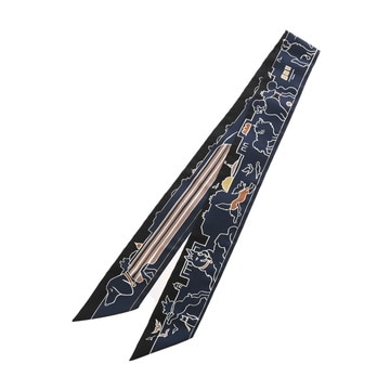 エルメス ツイリー LES CHIENS PARISIENS マルチカラー 064116 シルク100％ レディース 【新品】【other】