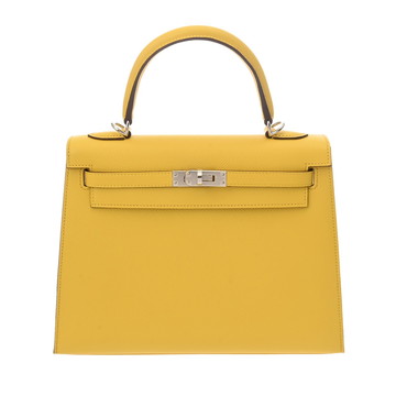 エルメス ケリー 25  ジョーヌナプル ヴォーエプソン レディース バッグ 【中古】【bag】