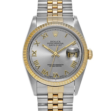 ロレックス デイトジャスト 16233 グレー メンズ 時計 【中古】【wristwatch】