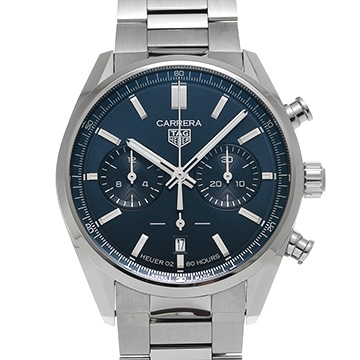 タグ ホイヤー カレラ キャリバーホイヤー02 クロノグラフ CBN2011.BA0642 ブルー メンズ 時計 【中古】【wristwatch】