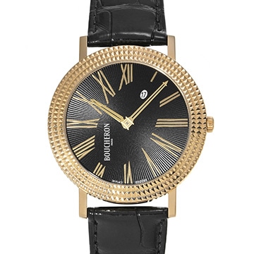 ブシュロン ロンド カレ WA010302 ブラック メンズ 時計 【中古】【wristwatch】