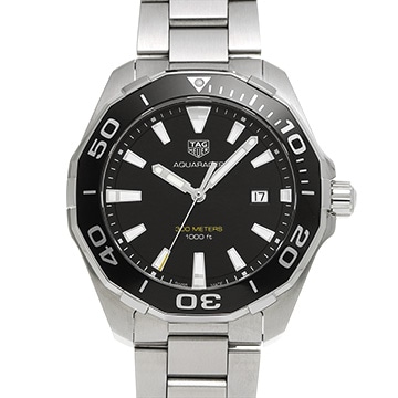 タグ ホイヤー アクアレーサー クォーツ WAY101A.BA0746 ブラック メンズ 時計 【中古】【wristwatch】