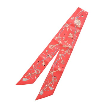エルメス ツイリー LES CLES A POIS マルチカラー シルク100％ レディース 【中古】【other】