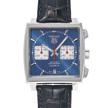タグ ホイヤー モナコ キャリバー12 クロノグラフ CAW2111.FC6183 ブルー/シルバー メンズ 時計 【中古】【wristwatch】