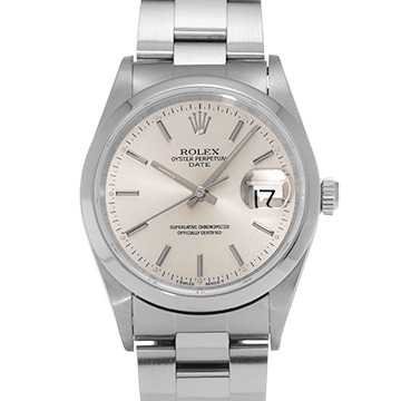 ロレックス オイスターパーペチュアル デイト 15200 シルバー メンズ 時計 【中古】【wristwatch】