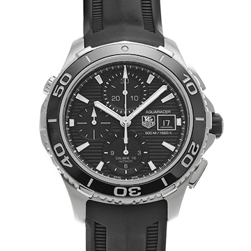 タグ ホイヤー アクアレーサー キャリバー16 クロノグラフ CAK2110.FT8019 ブラック メンズ 時計 【中古】【wristwatch】