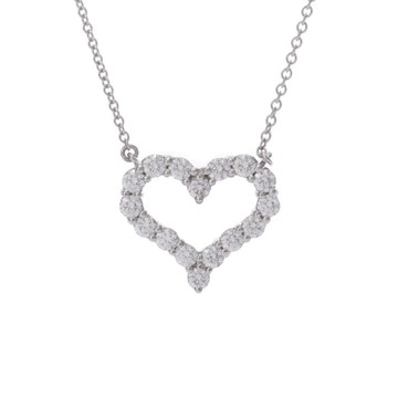 ティファニー センチメンタルハート ネックレス スモール シルバー Pt950プラチナ レディース ジュエリー 【中古】【jewelry】