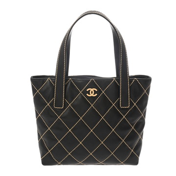 シャネル ワイルドステッチ ハンドバッグ ブラック A18126 レザー レディース バッグ 【中古】【bag】