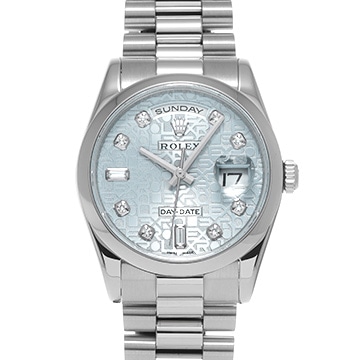 ロレックス デイデイト 118206A シルバーコンピュータ/ダイヤモンド メンズ 時計 【中古】【wristwatch】