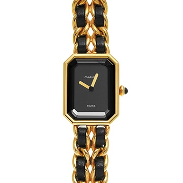 シャネル プルミエール M H0001 ブラック レディース 時計 【中古】【wristwatch】