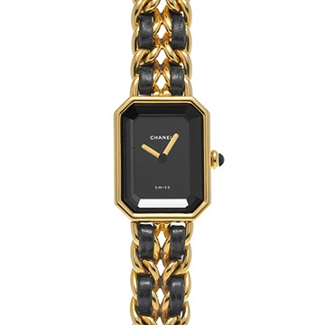 シャネル プルミエール M H0001 ブラック レディース 時計 【中古】【wristwatch】