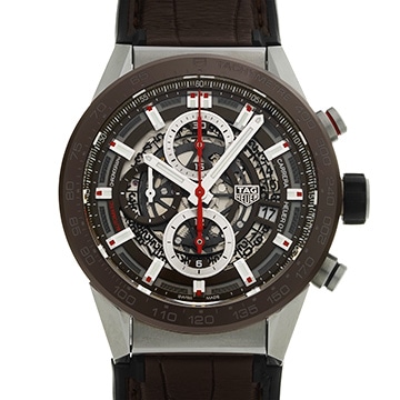 タグ ホイヤー カレラ キャリバーホイヤー01 クロノグラフ CAR201U.FC6405 ブラウン メンズ 時計 【中古】【wristwatch】