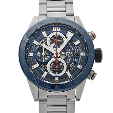 タグ ホイヤー カレラ キャリバーホイヤー01 クロノグラフ CAR201T.BA0766 ブルー メンズ 時計 【中古】【wristwatch】