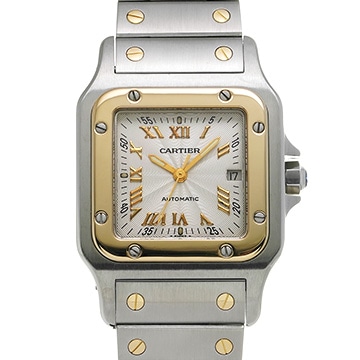 カルティエ サントス ガルベ LM W20041C4 アイボリー レディース 時計 【中古】【wristwatch】
