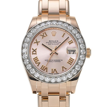 ロレックス デイトジャスト パールマスター 81285 ピンク レディース 時計 【中古】【wristwatch】