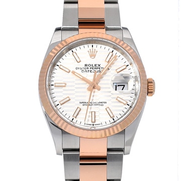 ロレックス デイトジャスト 36 126231 シルバー フルーテッドモチーフ メンズ 時計 【中古】【wristwatch】
