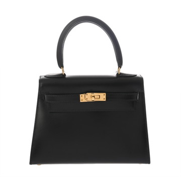 エルメス ミニケリー ブラック ボックスカーフ レディース バッグ 【中古】【bag】